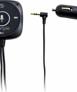 iSimple - Voice Activated Connected Car Kit with Alexa - Black