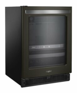 Whirlpool - 14-Bottle Dual Zone Wine Refrigerator - Black Stainless Steel