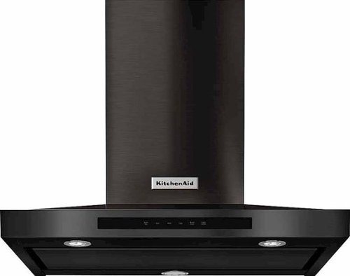 KitchenAid - 30" Externally Vented Range Hood - Black stainless steel