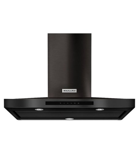 KitchenAid - 36" Externally Vented Range Hood - Black stainless steel