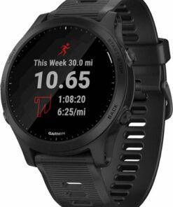 Garmin - Forerunner 945 GPS Smartwatch 30mm Fiber-Reinforced Polymer - Black