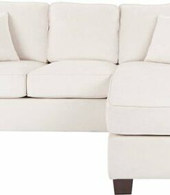 OSP Home Furnishings - Russell L-Shape Sectional Sofa - White