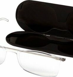 ThinOptics - Brooklyn 1.5 Strength Glasses with Milano Case - Clear