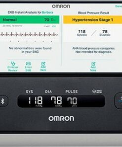 Omron - Complete - Wireless Upper Arm Blood Pressure Monitor + EKG - Black/White