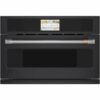 Café - 30" Built-In Single Electric Convection Wall Oven with 120V Advantium Technology - Matte black