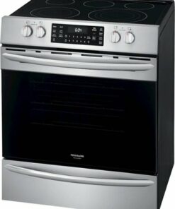 Frigidaire - Gallery 5.4 Cu. Ft. Freestanding Electric Air Fry Range with Self and Steam Clean - Stainless steel