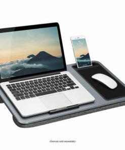 LapGear - Home Office Lap Desk for 15.6" Laptop - Silver Carbon