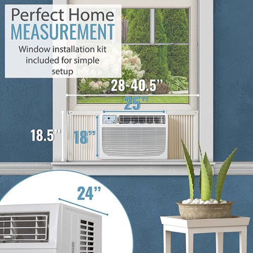 Keystone - 1000 Sq. Ft. 18,000 BTU Window/Wall Air Conditioner - White