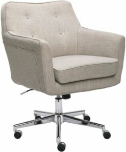 Serta - Ashland Fabric & Memory Foam Home Office Chair - Lure Light Gray