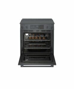 Bosch - 800 Series 4.6 Cu. Ft. Slide-In Electric Convection Range with Self-Cleaning - Black Stainless Steel