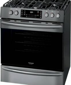 Frigidaire - Gallery 5.6 Cu. Ft. Freestanding Gas Convection Range with Self-Cleaning and Air Fry - Black Stainless Steel