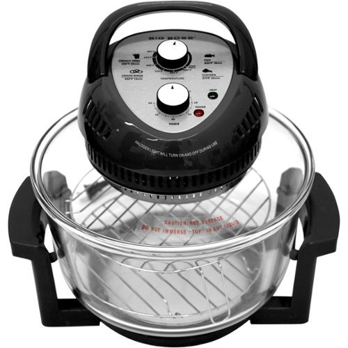 Big Boss - Oil-less Air Fryer, 16 Quart, 1300W, Easy Operation with Built in timer - Black