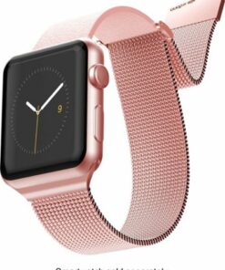 Raptic - Hybrid Mesh Watch Band for Apple Watch® 38mm, 40mm and Series 7, 41mm - Rose Gold