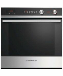 Fisher & Paykel - Contemporary 23.5" Built-In Single Electric Wall Oven - Brushed Stainless Steel/Black Glass