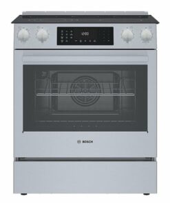 Bosch - Benchmark Series 4.6 Cu. Ft. Slide-In Electric Convection Range with Self-Cleaning - Stainless steel