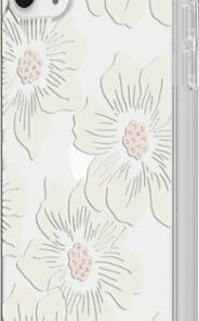 kate spade new york - Protective Hard Shell Case for Apple® iPhone® 11 Pro Max - Cream With Stones/Hollyhock Floral Clear