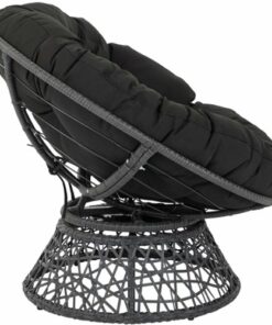 OSP Home Furnishings - Papasan Chair - Black