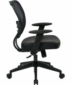 Space Seating - 57 Series Bonded Leather Office Chair - Black