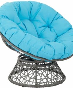 OSP Home Furnishings - Papasan Chair - Blue