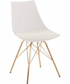 OSP Home Furnishings - Oakley Chair - White/Gold