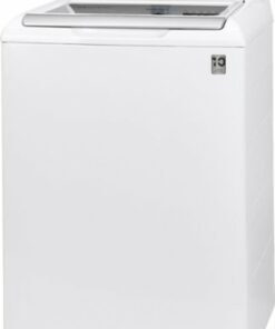 GE - 5.2 Cu. Ft. High-Efficiency Top Load Washer - White on White/Silver Backsplash