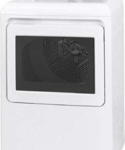 GE - 7.4 Cu. Ft. 13-Cycle Gas Dryer with Steam - White on White/Silver Backsplash
