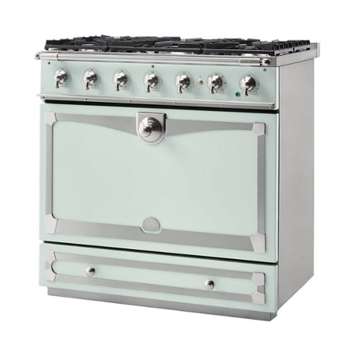 La Cornue - 3.8 Cu. Ft. Freestanding Dual Fuel Convection Range - Tapestry with SS and Satin Chrome accents