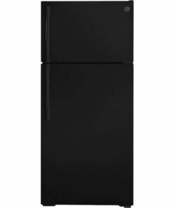 GE - 16.6 Cu. Ft. Top-Freezer Refrigerator - Black 0