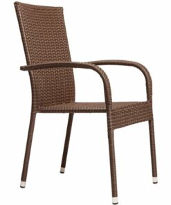 Patio Sense - Wicker Chairs (Set of 4) - Brown