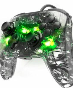 PDP Afterglow Prismatic LED Deluxe + Audio Wired Controller: Multicolor - Nintendo Switch - Transparent