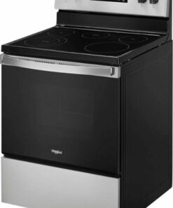 Whirlpool - 5.3 Cu. Ft. Freestanding Electric Range with Steam-Cleaning and Frozen Bake™ - Stainless steel