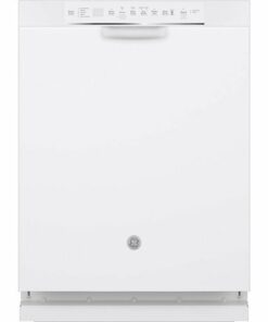 GE - 24" Front Control Built-In Dishwasher with Stainless Steel Tub, 59 dBA - White