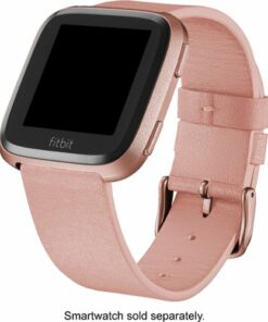 Platinum™ - Leather Watch Band for Fitbit Versa 2, Fitbit Versa and Fitbit Versa Lite - Pink