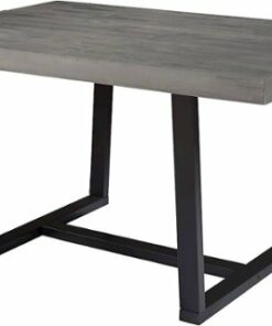 Walker Edison - Rectangular Rustic Solid Pine Wood Table - Gray