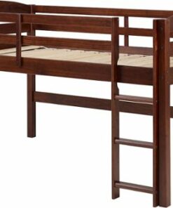 Walker Edison - Low 42" Twin-Size Loft Bed - Walnut