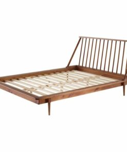 Walker Edison - Boho Solid Wood Queen Spindle Bed Frame - Caramel