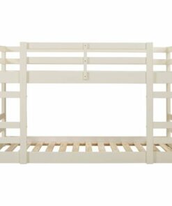 Walker Edison - Low 44" Twin over Twin-Size Bunk Bed - White