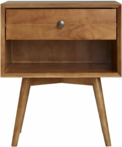 Walker Edison - Mid-Century Solid Wood Nightstand - Carmel