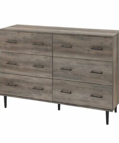 Walker Edison - Farmhouse 6-Drawer Dresser - Gray Wash