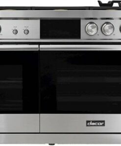 Dacor - Contemporary 6.6 Cu. Ft. Freestanding Double Oven Dual Fuel Four Part Convection Range with RealSteam, NG - Silver Stainless Steel 1