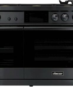 Dacor - Contemporary 6.6 Cu. Ft. Freestanding Double Oven Dual Fuel Four Part Convection Range with RealSteam, NG - Graphite Stainless Steel 1