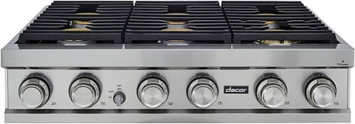 Dacor - Contemporary 36" Built-In Gas Cooktop with 6 Burners with SimmerSear™, Natural Gas - Silver Stainless Steel