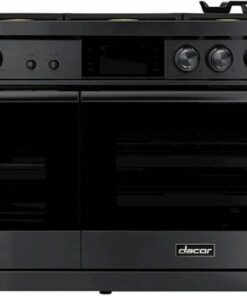 Dacor - Contemporary 6.6 Cu. Ft. Freestanding Double Oven Dual Fuel Four Part Convection Range with RealSteam, LP - Graphite Stainless Steel 1