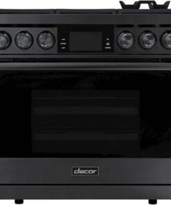 Dacor - Contemporary 4.8 Cu. Ft. Freestanding Dual Fuel Four Part Pure Convection Range with Steam-Assist Oven, Liquid Propane - Graphite Stainless Steel