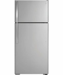 GE - 16.6 Cu. Ft. Top-Freezer Refrigerator - Stainless steel 0