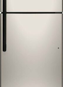 GE - 17.5 Cu. Ft. Top-Freezer Refrigerator - Silver