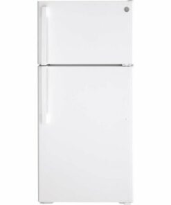 GE - 15.6 Cu. Ft. Top-Freezer Refrigerator - White 0