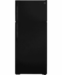 GE - 17.5 Cu. Ft. Top-Freezer Refrigerator - Black 1