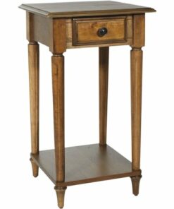 OSP Designs - Bandon Rectangular Traditional Wood 1-Drawer Side Table - Ginger Brown