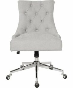 OSP Home Furnishings - Amelia 5-Pointed Star Fabric and Steel Office Chair - Fog